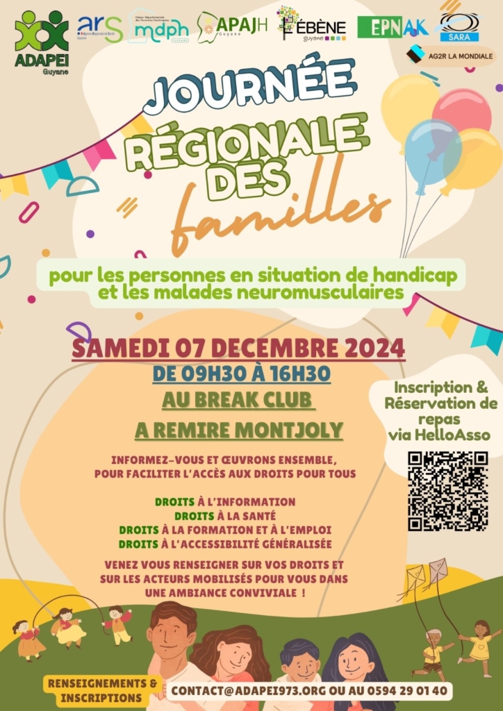 Affiche ADAPEI pour la Journée Régionale des Familles 2024